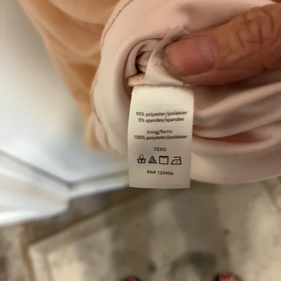 VENUS Scoop Neck Baby Pink Ruched Party Dress with Sleeves. XL - Picture 4 of 4